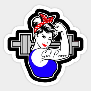 Barbell girl, weightlifting girl, fitness girl, gym girl Sticker